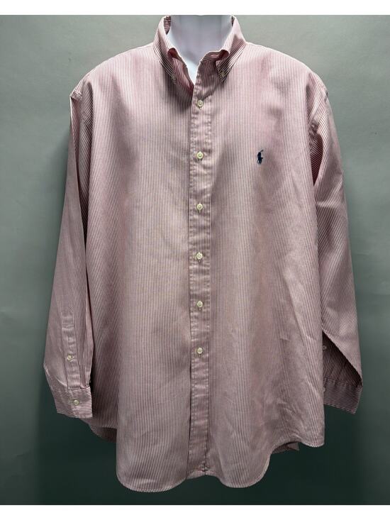 Polo Ralph Lauren Other - Vtg 90s Polo Ralph Lauren Yarmouth Mens Pink Button Down Long Sleeve Shirt XL